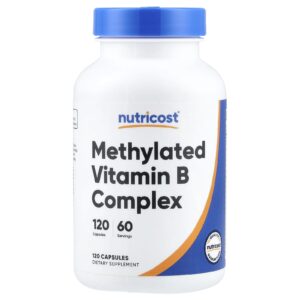 Nutricost Complexo de Vitaminas B Metiladas 120 Cápsulas