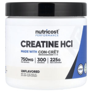 Nutricost Cloridrato de Creatina Sem Sabor 225 g (8 oz)