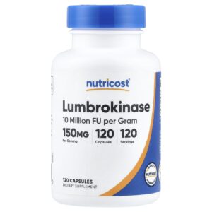Nutricost Lumbroquinase 150 mg 120 Cápsulas