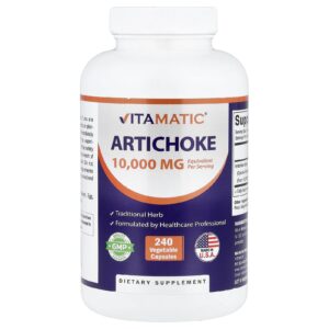 Vitamatic Alcachofra 240 Cápsulas Vegetais (5000 mg por Cápsula)