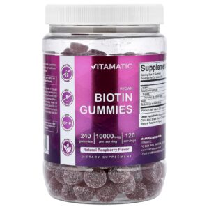 Vitamatic Gomas de Biotina Vegana Framboesa Natural 240 Gomas