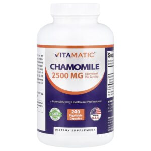 Vitamatic Camomila 2.500 mg 240 Cápsulas Vegetais