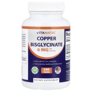 Vitamatic Bisglicinato de Cobre 240 Comprimidos