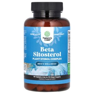 Natures Craft Beta Sitosterol Complexo de Esteróis Vegetais 90 Comprimidos