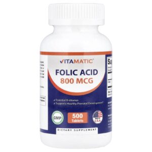 Vitamatic Ácido Fólico 800 mcg 500 Comprimidos