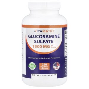 Vitamatic Sulfato de Glicosamina 240 Cápsulas Vegetais (750 mg por Cápsula)