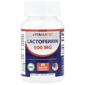 Vitamatic Lactoferrina 500 mg 60 Cápsulas Vegetais