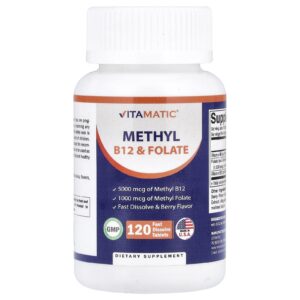 Vitamatic Metil B12 e Folato Fruto Silvestre 120 Comprimidos de Dissolução Rápida