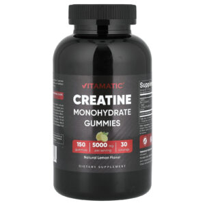 Vitamatic Gomas de Creatina Mono-Hidratada Limão 150 Gomas (1.000 mg por Goma)