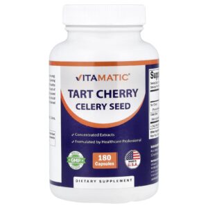 Vitamatic Cereja Azeda Semente de Aipo 180 Cápsulas