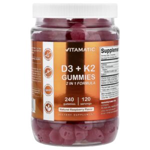 Vitamatic Gomas D3 + K2 Framboesa Natural 240 Gomas