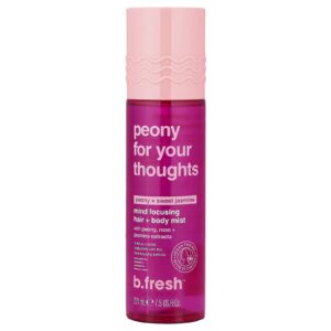 b.fresh Peony For Your Thoughts Spray para Cabelo + Corpo com Foco da Mente Peônia + Jasmim Doce 221 ml (75 fl oz)