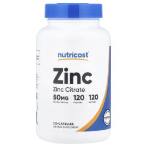 Nutricost Zinco 50 mg 120 Cápsulas