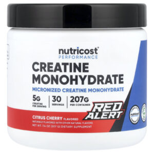 Nutricost Performance Creatina Mono-Hidratada Alerta Vermelho Cítricos e Cereja 207 g (74 oz)