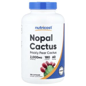 Nutricost Nopal Cacto 180 Cápsulas (666 mg por Cápsula)