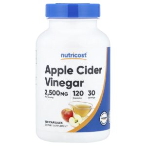 Nutricost Vinagre de Sidra de Maçã 120 Cápsulas (625 mg por Cápsula)