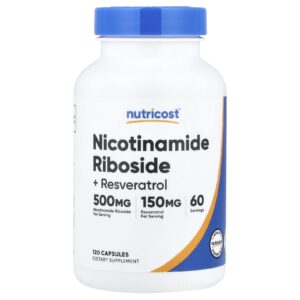 Nutricost Ribosídeo de Nicotinamida + Resveratrol 120 Cápsulas