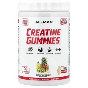 ALLMAX Gomas de Creatina Ponche de Frutas Tropicais 1.250 mg 90 Gomas