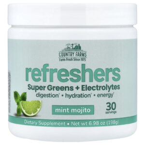 Country Farms Refreshers SuperGreens + Eletrólitos Mojito de Menta 198 g (698 oz)