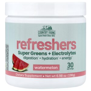 Country Farms Refreshers SuperGreens + Eletrólitos Melancia 198 g (698 oz)