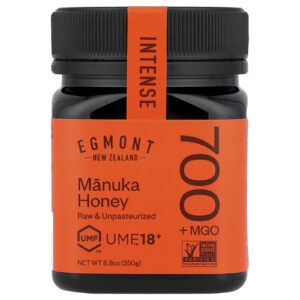 Egmont Honey Mel de Manuka Cru e Não Pasteurizado UMF™ 18+ MGO 700+ 250 g (88 oz)