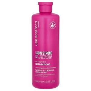 Lee Stafford Grow Strong & Long Shampoo de Ativação Para Cabelos Propensas a Quebra e Danificados 500 ml (169 fl oz)