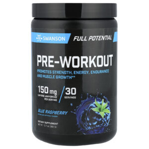 Swanson Pré-treino Full Potential Framboesa Azul 360 g (127 oz)