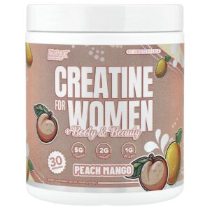 Nutrex Research Creatina para Mulheres + Booty e Beauty Pêssego e Manga 31498 g (1111 oz)