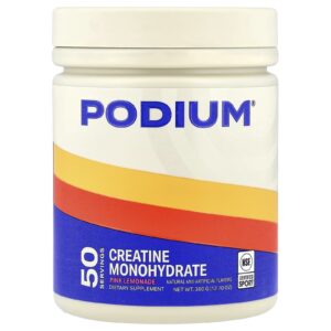 Podium Nutrition Creatina Mono-Hidratada Limonada Rosa 360 g (127 oz)