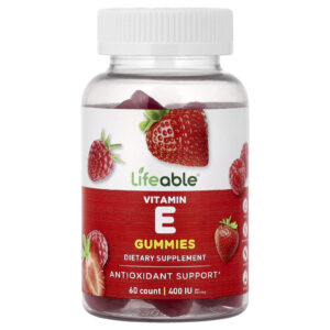 Lifeable Gomas de Vitamina E Fruto Silvestre 60 Gomas (60 mg por Goma)