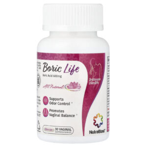 NutraBlast Boric Life Ácido Bórico 600 mg 30 Supositórios Vaginais