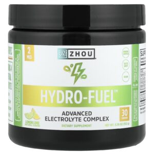 Zhou Nutrition Hydro-Fuel™ Complexo de Eletrólitos Avançados Limão Siciliano e Limão Taiti 152 g (536 oz)