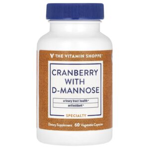 The Vitamin Shoppe Cranberry com Dextromanose 60 Cápsulas Vegetais