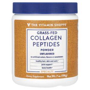 The Vitamin Shoppe Peptídeos de Colágeno de Gado Criado no Pasto em Pó Sem Sabor 198 g (7 oz)