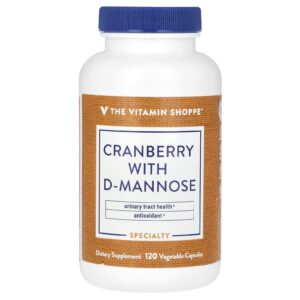 The Vitamin Shoppe Cranberry com Dextromanose 120 Cápsulas Vegetais