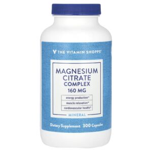 The Vitamin Shoppe Complexo de Citrato de Magnésio 160 mg 300 Cápsulas