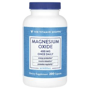 The Vitamin Shoppe Óxido de Magnésio 400 mg 200 Cápsulas