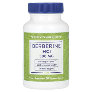 The Vitamin Shoppe Cloridrato de Berberina 500 mg 60 Cápsulas Vegetais