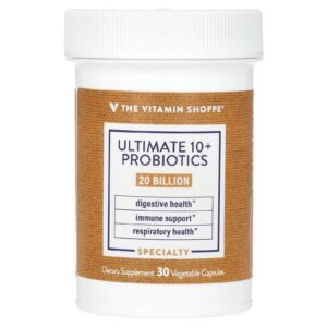 The Vitamin Shoppe Ultimate 10+ Probióticos 20 Bilhões 30 Cápsulas Vegetais