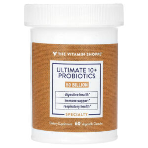The Vitamin Shoppe Probióticos Ultimate 10+ 50 Bilhões de UFCs 60 Cápsulas Vegetais