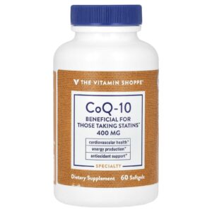 The Vitamin Shoppe CoQ-10 400 mg 60 Cápsulas Softgel