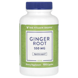 The Vitamin Shoppe Raiz de Gengibre 550 mg 100 Cápsulas
