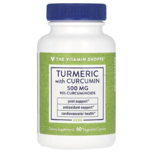 The Vitamin Shoppe Cúrcuma com Curcumina 500 mg 60 Cápsulas Vegetais