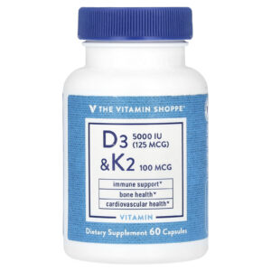 The Vitamin Shoppe Vitamina D3 e K2 60 Cápsulas