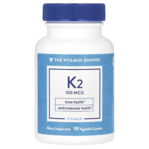 The Vitamin Shoppe Vitamina K2 100 mcg 90 Cápsulas Vegetais