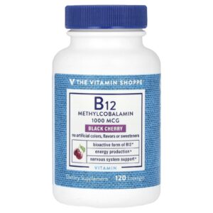 The Vitamin Shoppe B12 Cereja Preta 1.000 mcg 120 Pastilhas