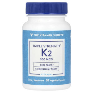 The Vitamin Shoppe Vitamina K2 Dosagem Tripla 300 mcg 60 Cápsulas Vegetais