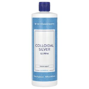 The Vitamin Shoppe Prata Coloidal 10 PPM 16 fl. oz. (473 ml)