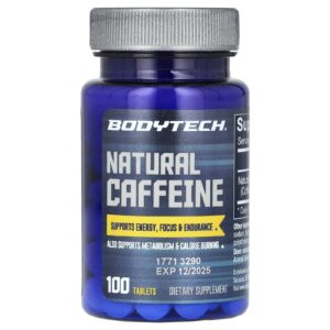 BodyTech Cafeína Natural 200 mg 100 Comprimidos