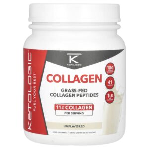 KetoLogic Colágeno Sem Sabor 454 g (1 lb)